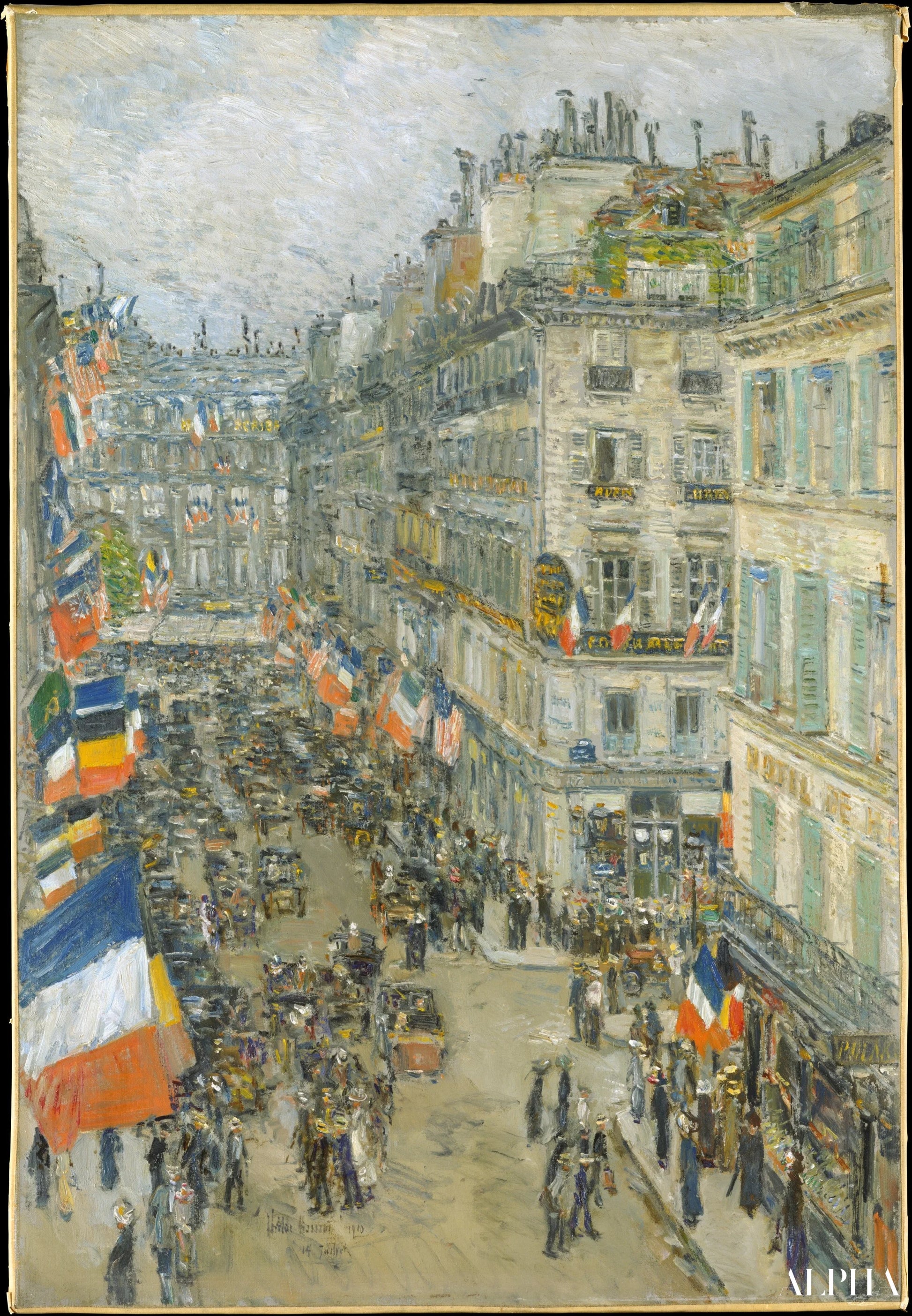 1910年7月14日、ドーヌ通り - チャイルド・ハッサム - 高級絵画および絵画の複製