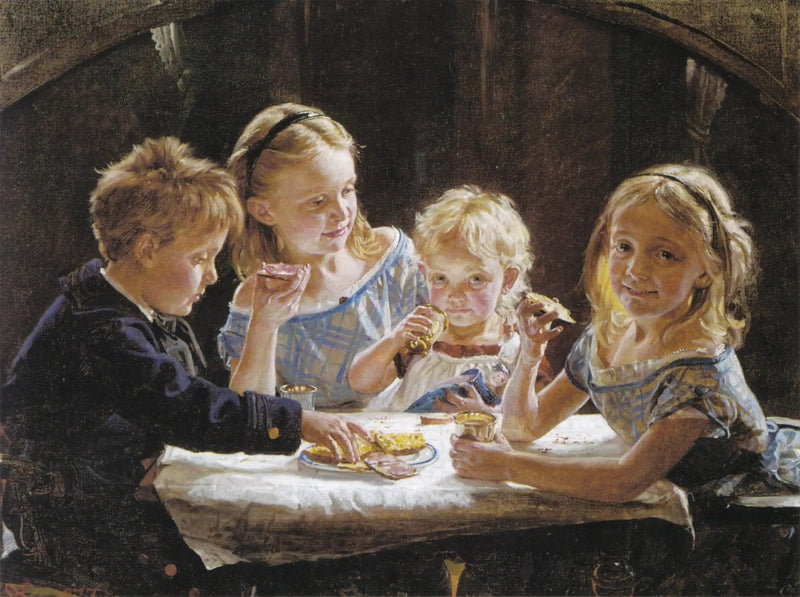 四人の子供たちが昼食をとっている。 - ペダー・セヴェリン・クロイヤー
