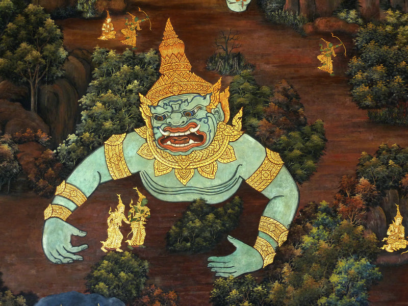 Ramakien, panneau 60 du cloître de Wat Phra Kaew - Ateliers royaux de Bangkok