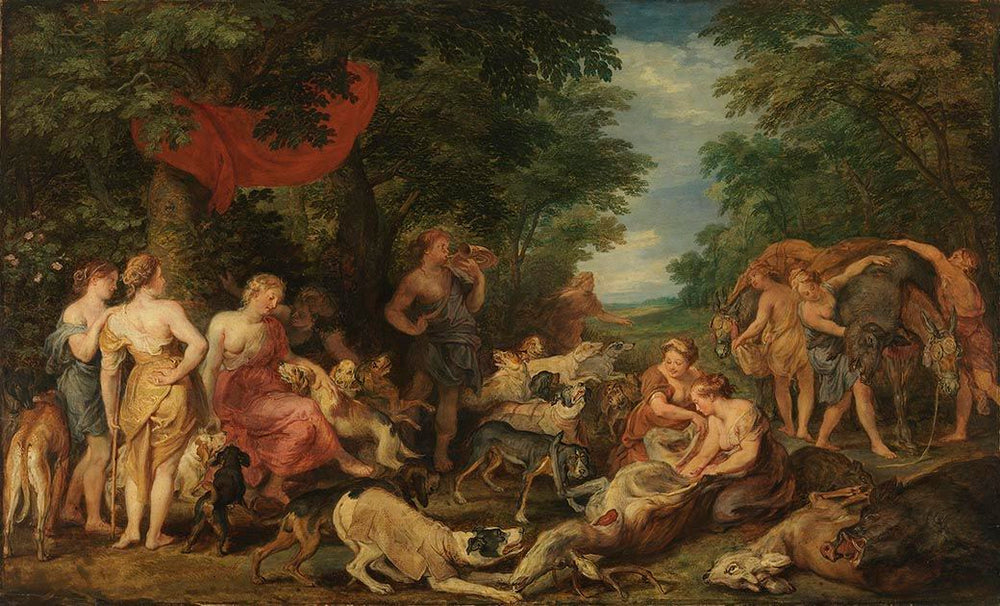 Rast der Diana nach der Jagd - Jan Brueghel l’Ancien image 1 reproduction réalisée par Alpha Reproduction
