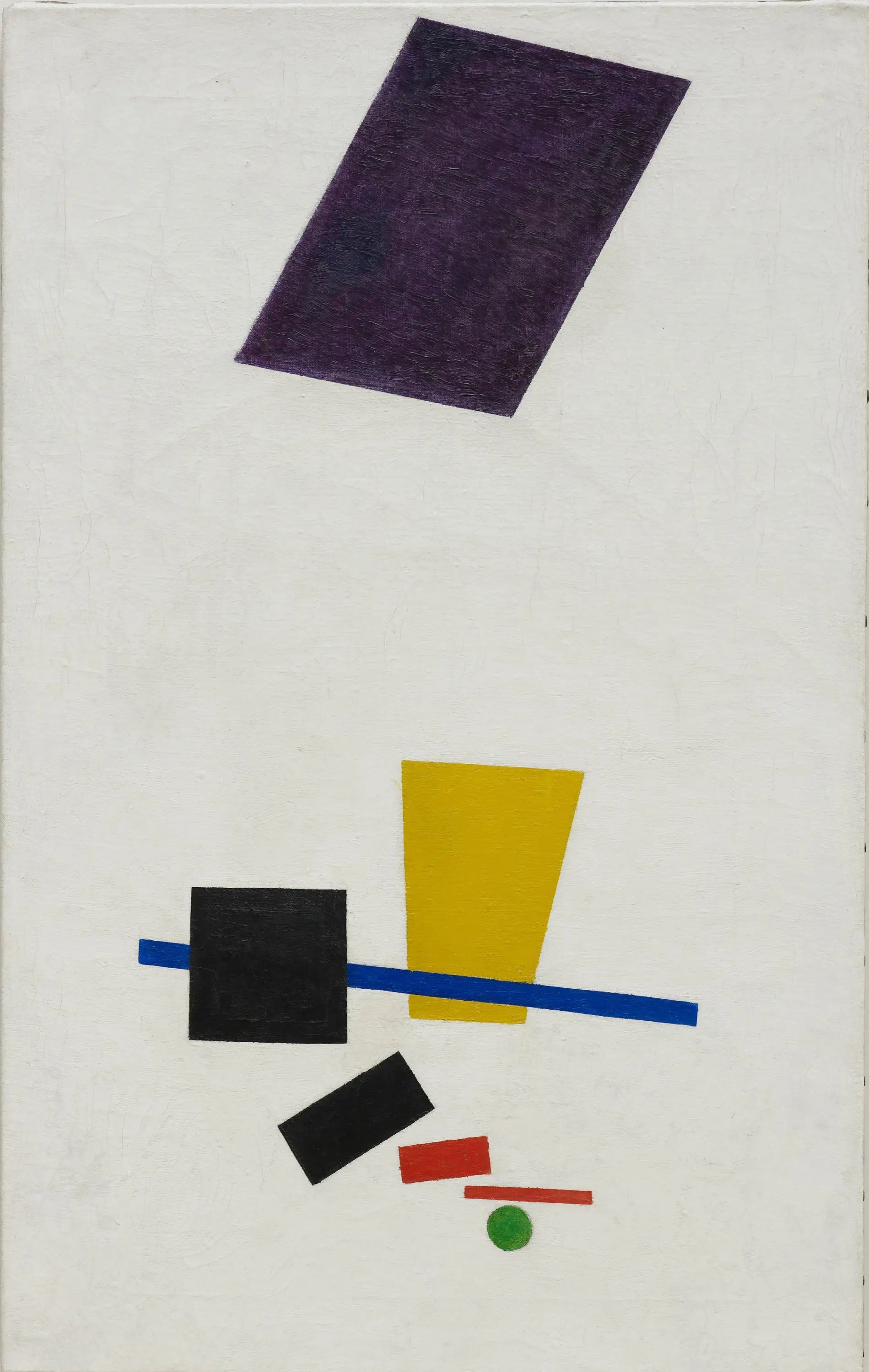 Réalisme pictural d’un joueur de football - Masses de couleurs en 4e dimension - Kazimir Malevich - Alpha Reproduction