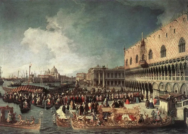 ドージェ宮殿での大使の歓迎 - カナレット

Source:
Réception de l'ambassadeur au palais du Doge - Canaletto