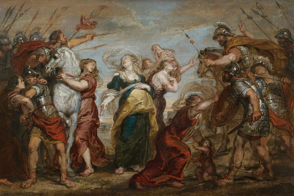 Réconciliation entre Sabins et Romains - Juste d'Egmont image 1 reproduction artisanale de tableau