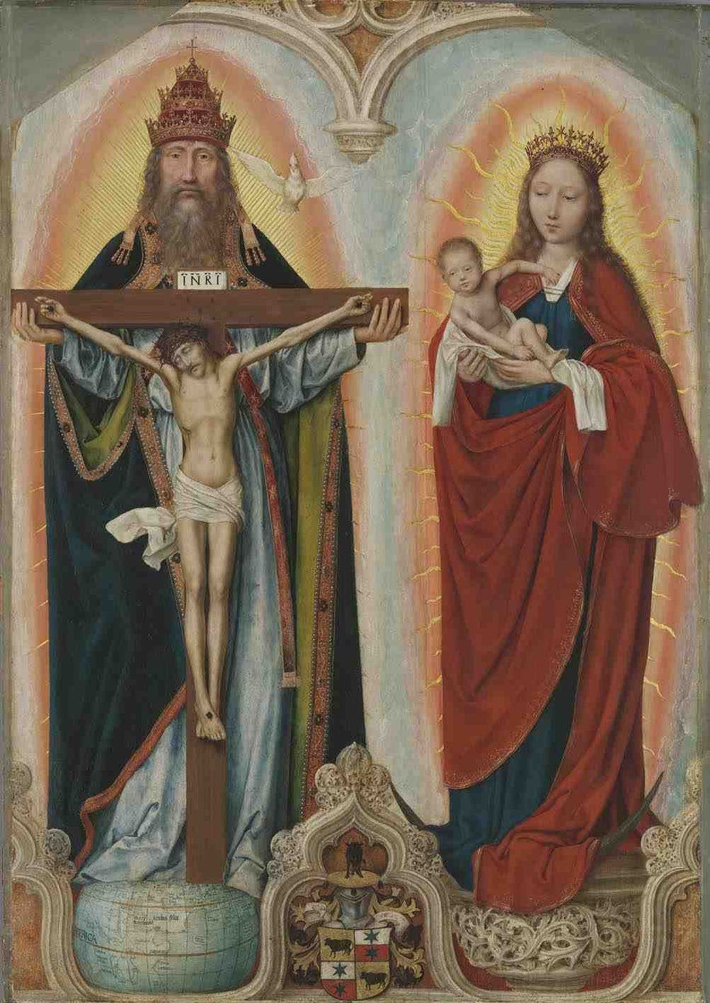 Rem-Altar: Heilige Dreifaltigkeit ("Gnadenstuhl") - Quentin Metsys image 1 reproduction artisanale de tableau