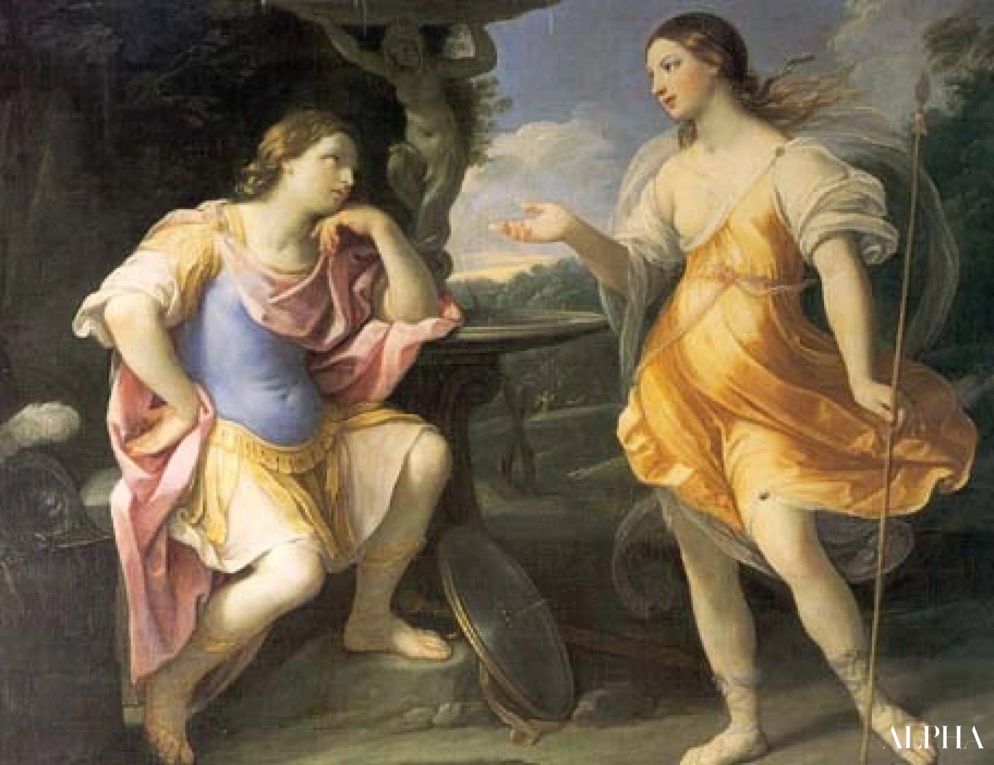 Rencontre entre Bradamante et Fiordispina - Guido Reni Reproductions de tableaux à la peinture à l’huile