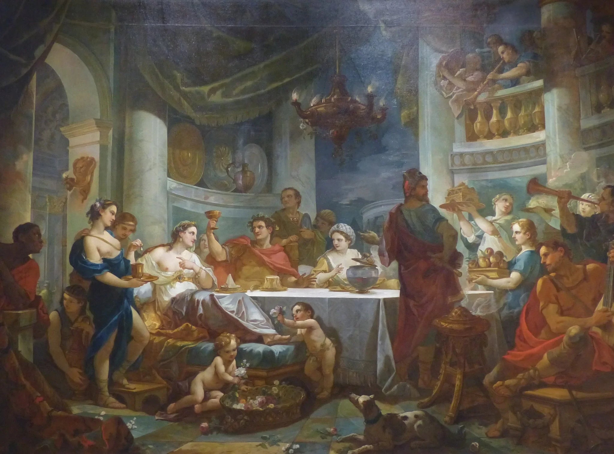 Repas de Cléopâtre et de Marc-Antoine - Charles-Joseph Natoire image 1 reproduction réalisée par Alpha Reproduction