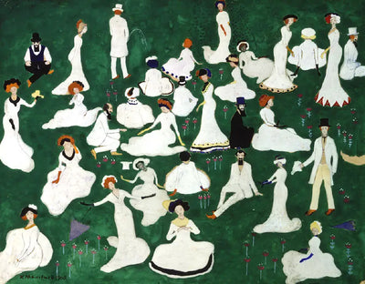 Repos. Société avec des chapeaux hauts de forme - Kazimir Malevich - Alpha Reproduction