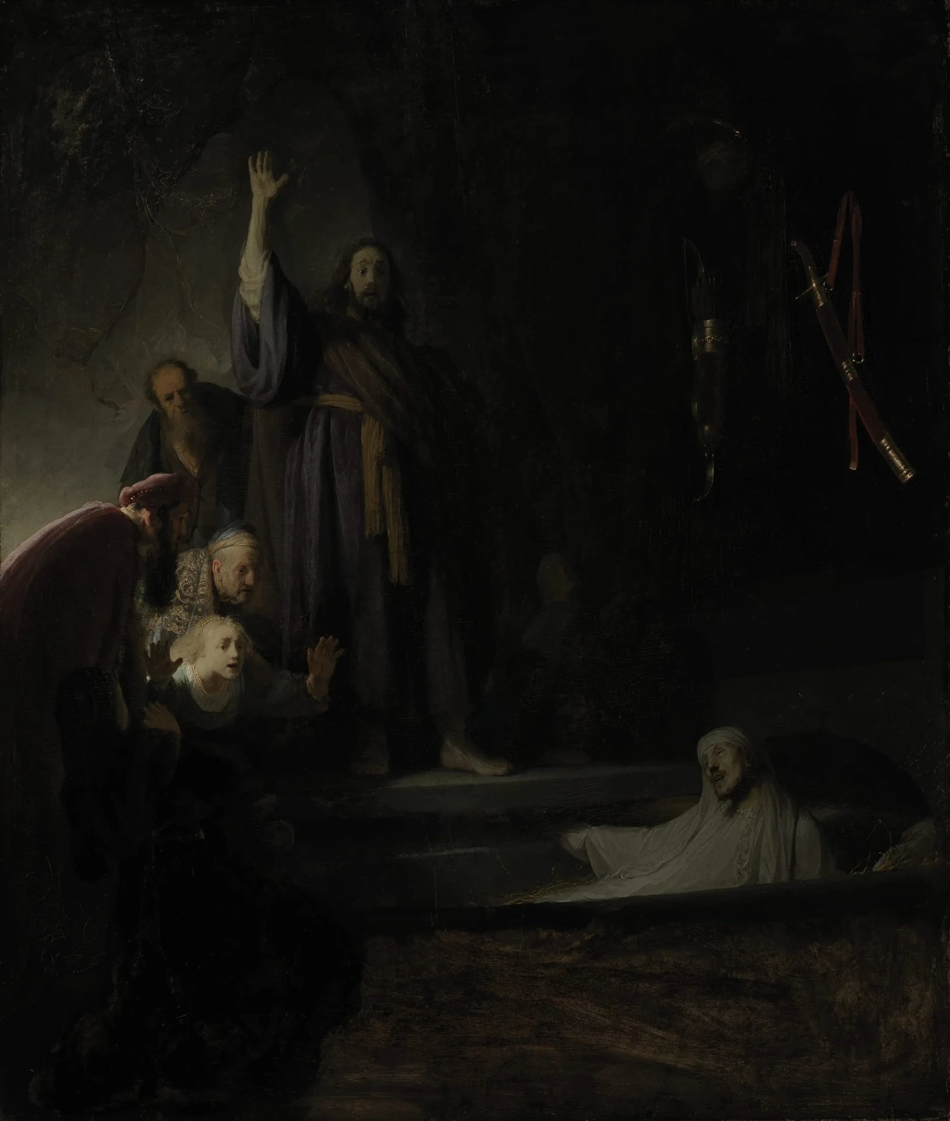 La Résurrection de Lazare — Rembrandt, vers 1630–1632, Los Angeles County Museum of Art
