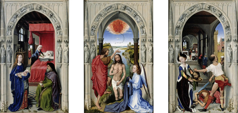 聖ヨハネバプテストの祭壇画 - ロジェ・ヴァン・デル・ウェーデン