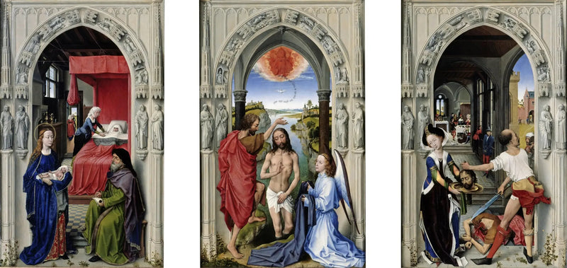 聖ヨハネバプテストの祭壇画 - ロジェ・ヴァン・デル・ウェーデン