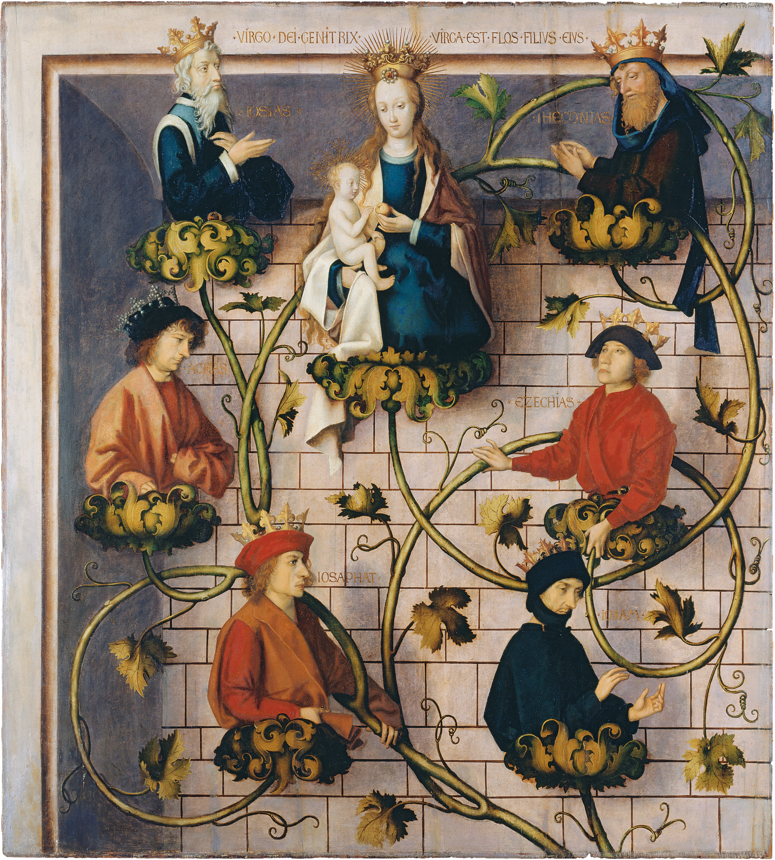 Retable dominicain de Francfort: Arbre de Jessé (partie supérieure) - Hans Holbein the Elder - Alpha Reproduction