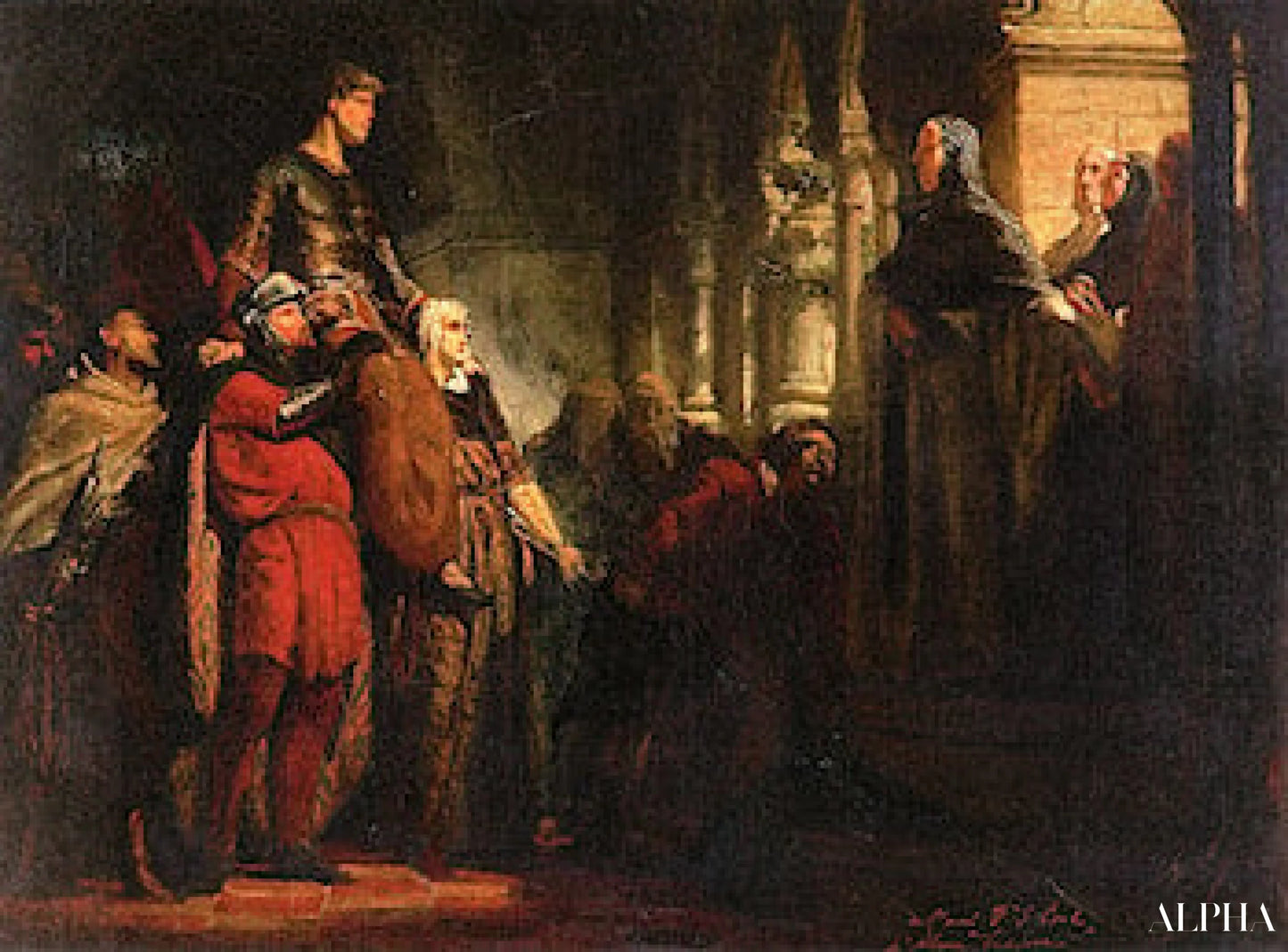 Retour triomphal de Sir Willem van Saeftingen à l’abbaye Ter Doest en 1513 - Lawrence Alma-Tadema Reproductions de