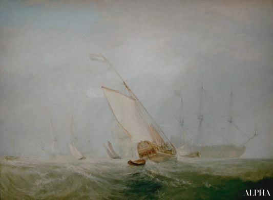 Retraite de Tromp 1652 - William Turner - Reproductions de tableaux et peintures haut de gamme