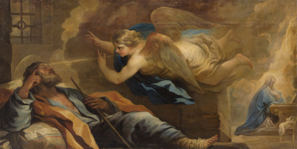 Rêve de Saint Joseph - Luca Giordano image 1 copie peinte à la main à l’huile
