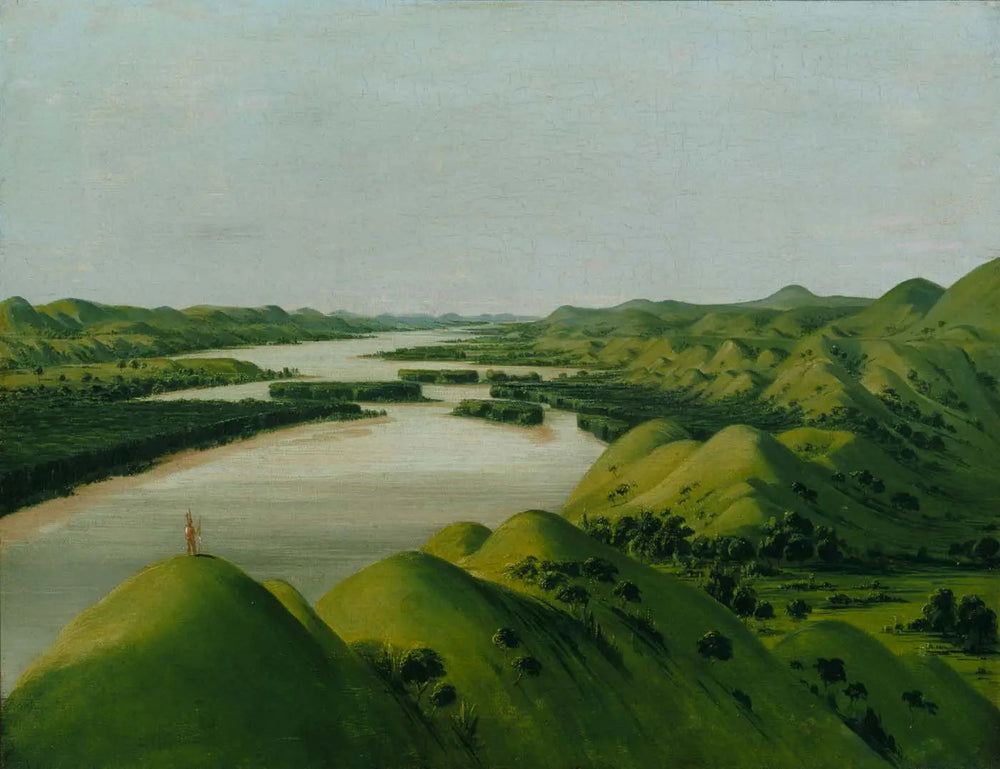 River Bluffs, à 1 320 milles au-dessus de Saint-Louis - George Catlin image 1 reproduction de peinture à l’huile