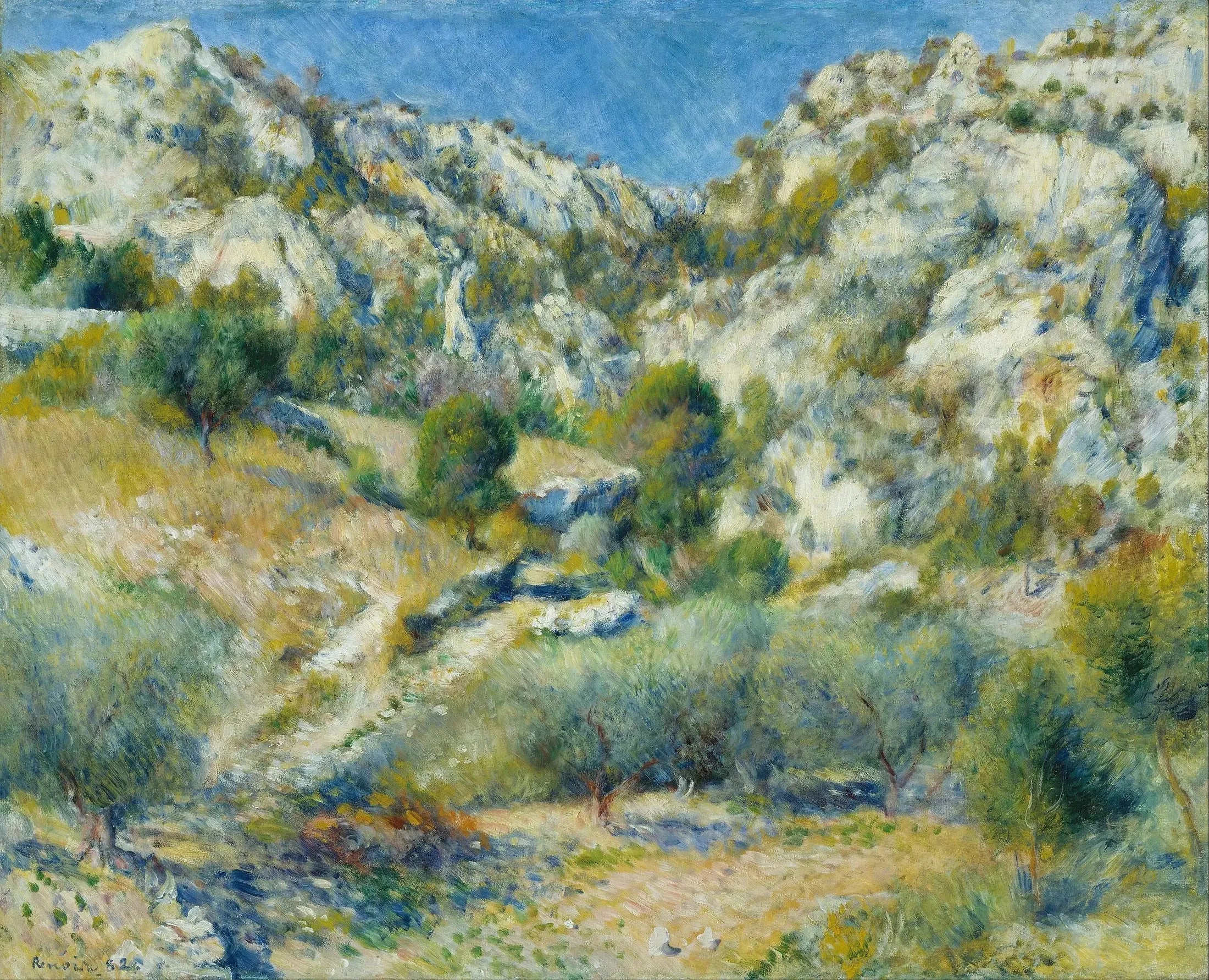 Rochers de l'Estaque - Pierre-Auguste Renoir image 1 reproduction artisanale de tableau