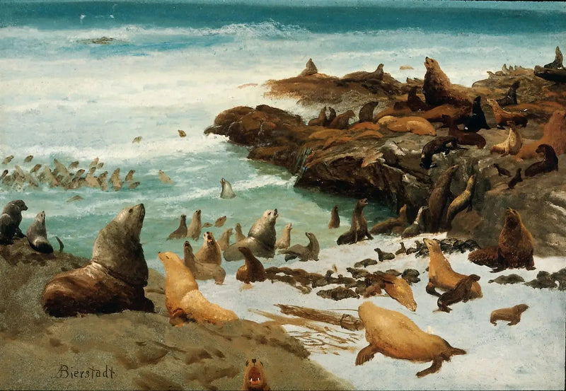 アザラシの岩、ファラロン - アルバート・ビアシュタット

Source:
Rochers des phoques, Farallons - Albert Bierstadt