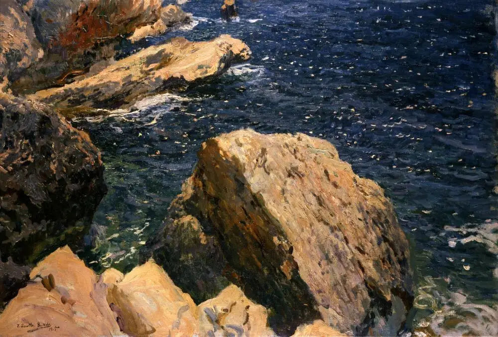 Rochers du Cap, Jávea - Joaquín Sorolla image 1 reproduction de peinture à l’huile