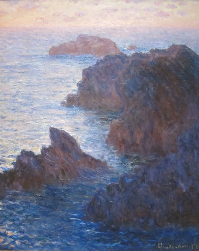 Reproduction du tableau « Roches à Belle-Île, Port-Domois - Claude Monet » par Alpha Reproduction en peinture à l’huile