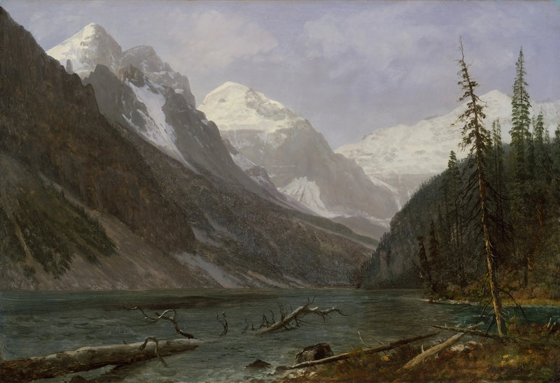 カナダの岩だらけの風景（ルース湖） - アルバート・ビアシュタット

Source:
Rocheuses canadiennes (Lac Louise) - Albert Bierstadt