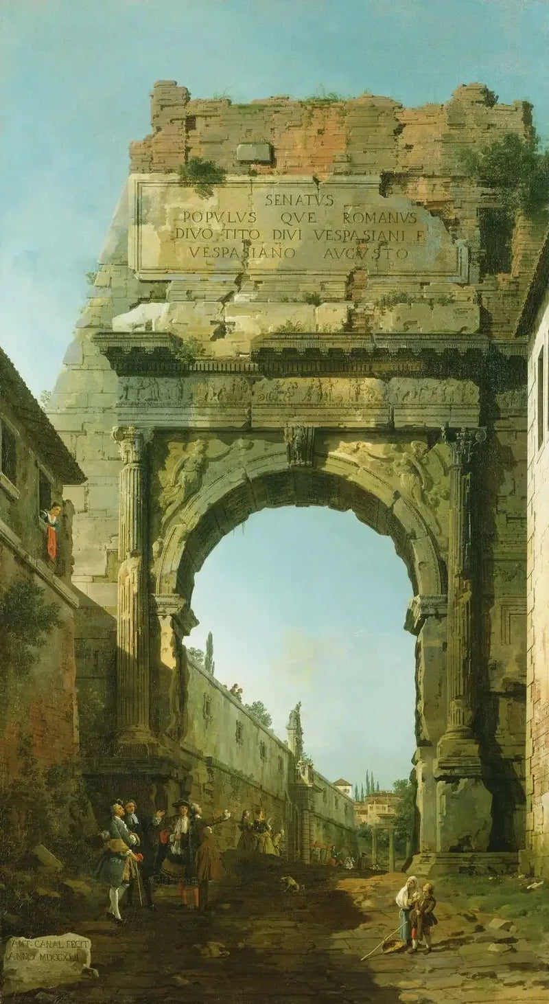 ローマ：ティトゥスの凱旋門 - カナレット

Source:
Rome : l'Arc de Titus - Canaletto