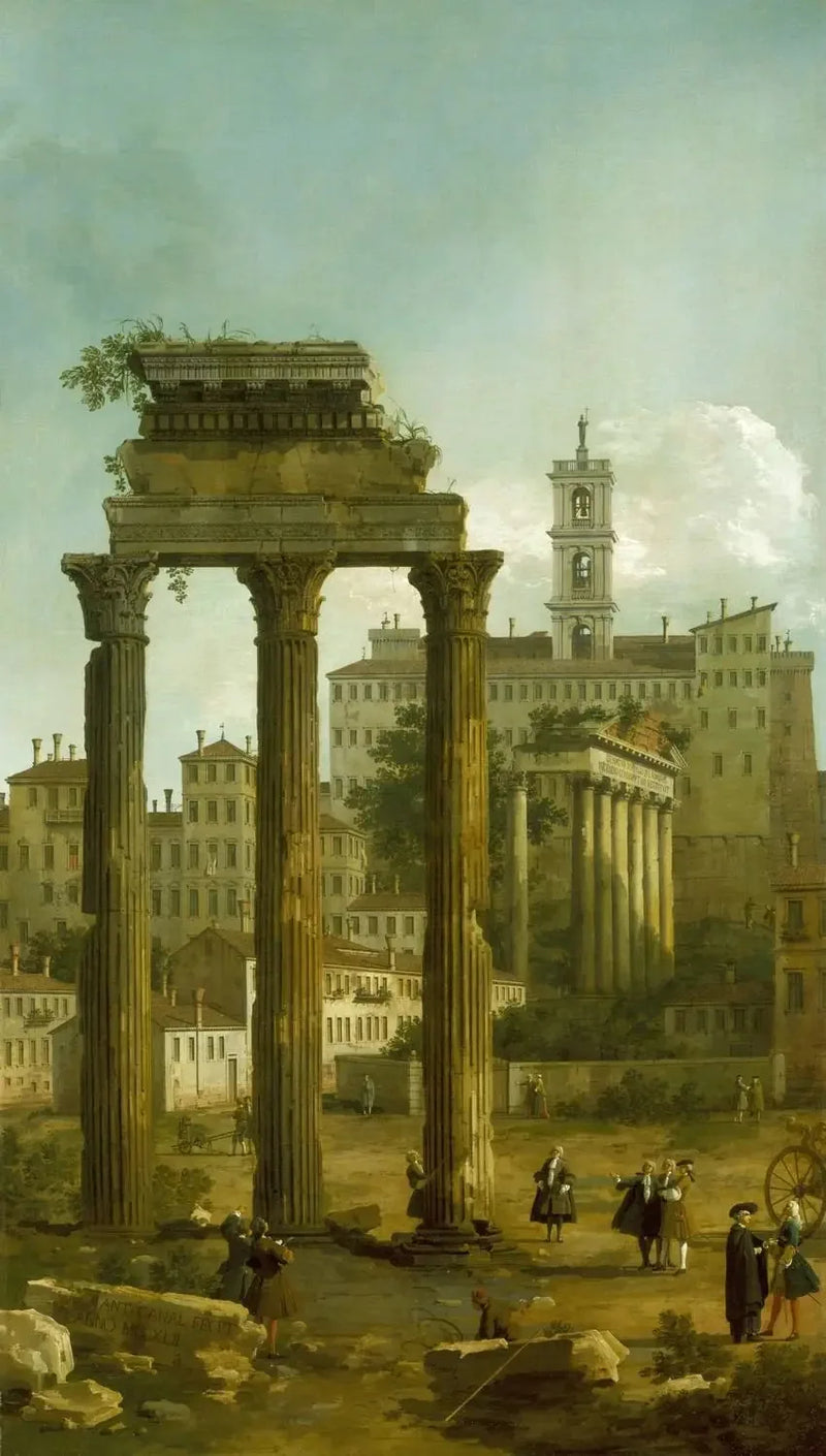 ローマ：フォルムの遺跡とカピトリーノを見渡す - カナレット

Source:
Rome : Ruines du Forum regardant vers le Capitole - Canaletto