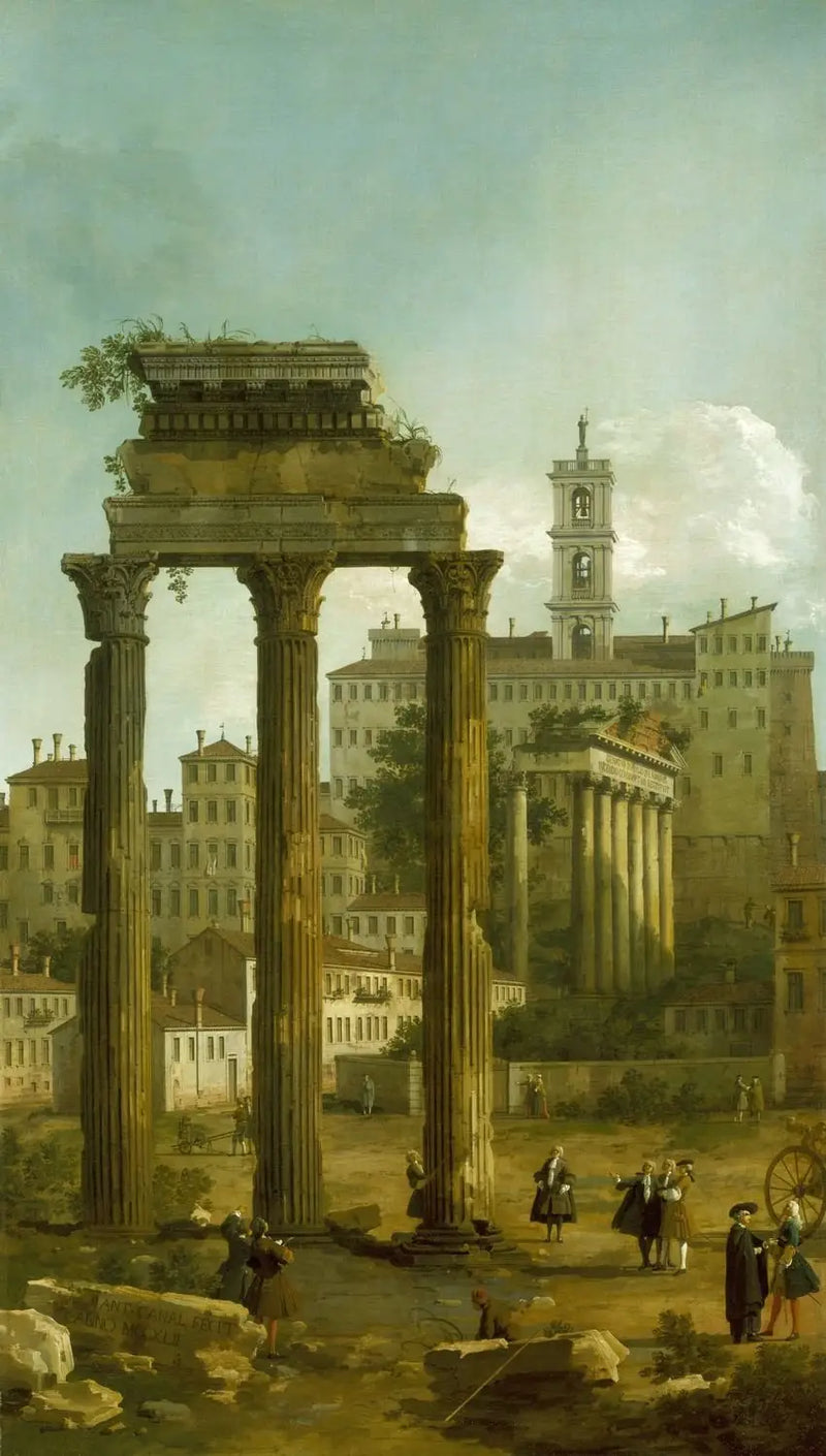ローマ：フォルムの遺跡とカピトリーノを見渡す - カナレット

Source:
Rome : Ruines du Forum regardant vers le Capitole - Canaletto