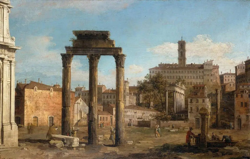 ローマ：フォルムの遺跡、カピトリーノ方面 - カナレット

Source:
Rome : Ruines du Forum, vers le Capitole - Canaletto