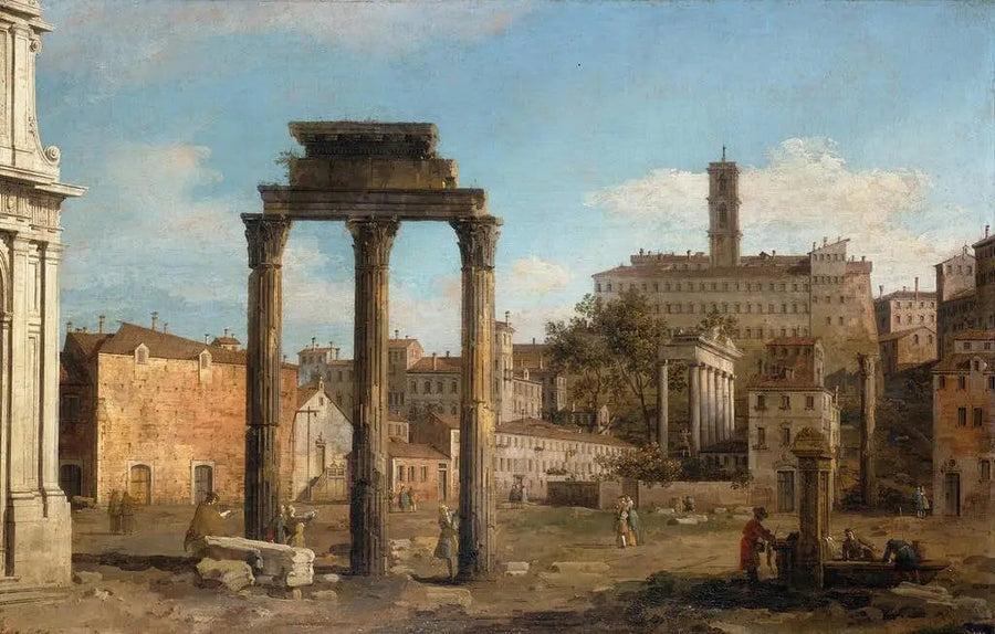 ローマ：フォルムの遺跡、カピトリーノ方面 - カナレット

Source:
Rome : Ruines du Forum, vers le Capitole - Canaletto