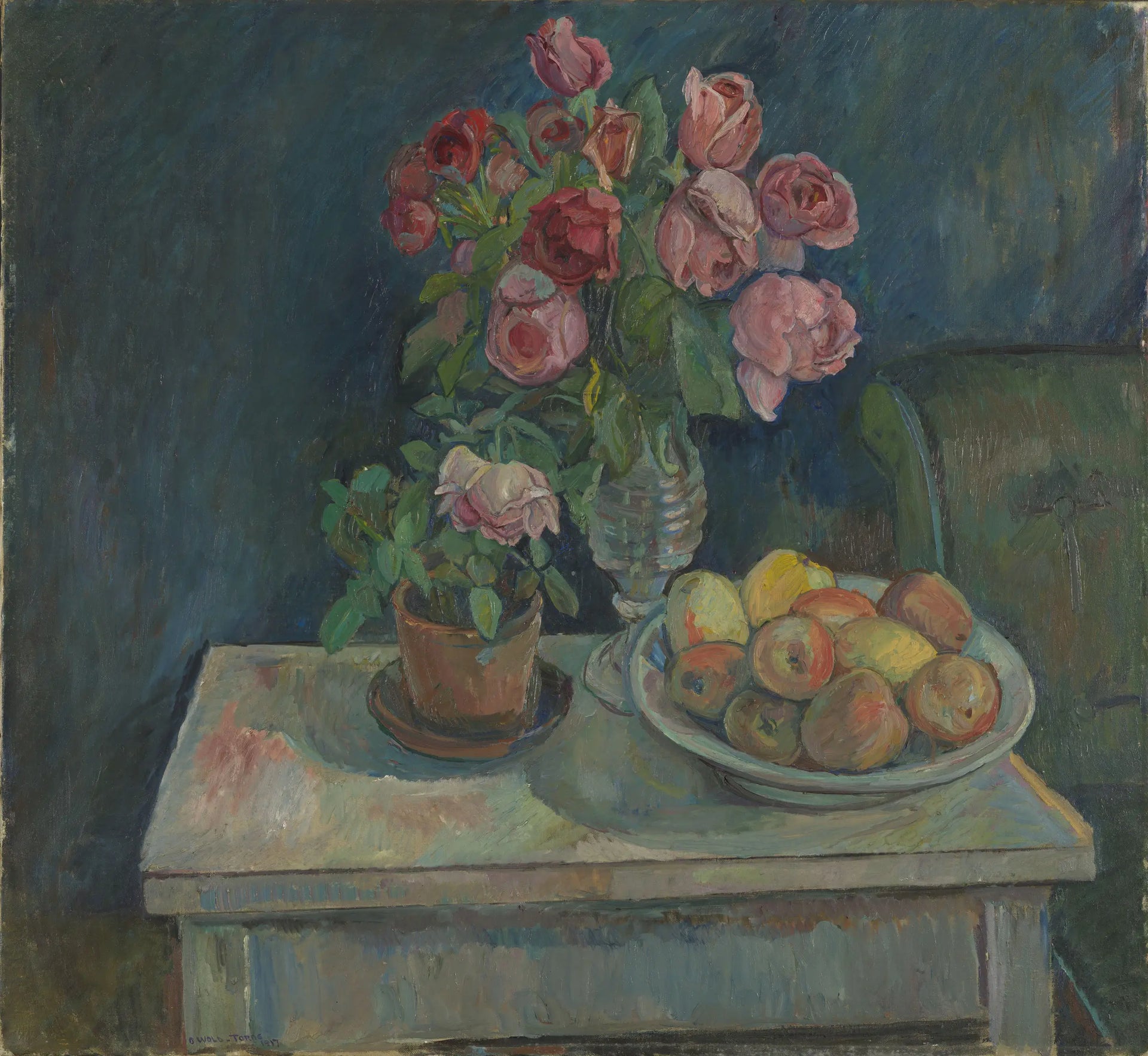Pommes et roses de Oluf Wold-Torne