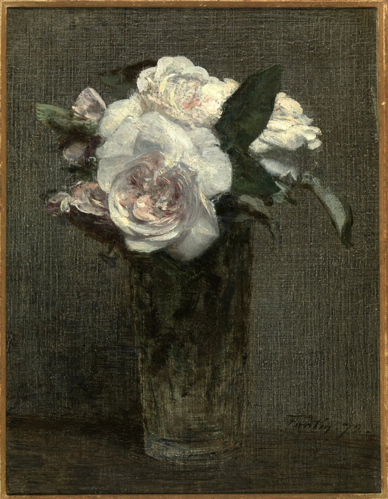 白いバラとグラス - アンリ・ファンタン＝ラトゥール

Source:
Roses blanches dans un verre - Henri Fantin-Latour