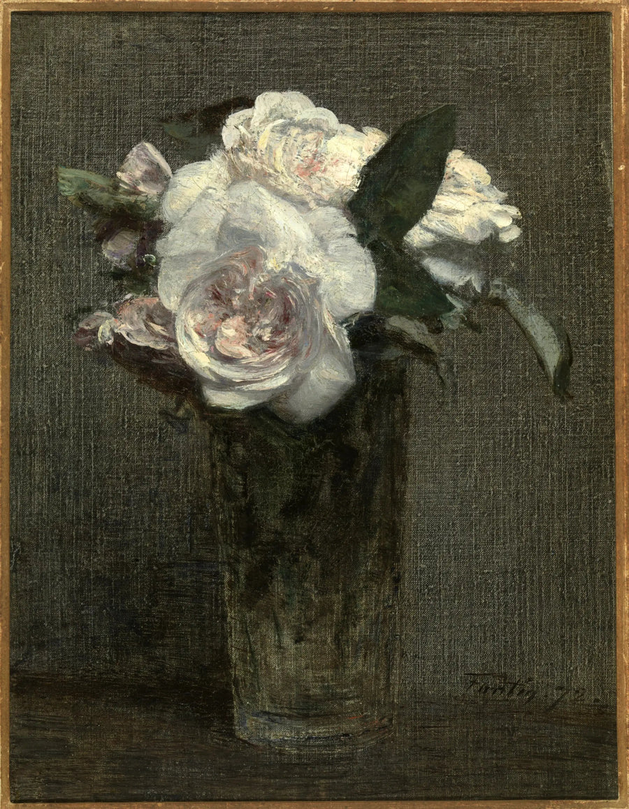 白いバラとグラス - アンリ・ファンタン＝ラトゥール

Source:
Roses blanches dans un verre - Henri Fantin-Latour