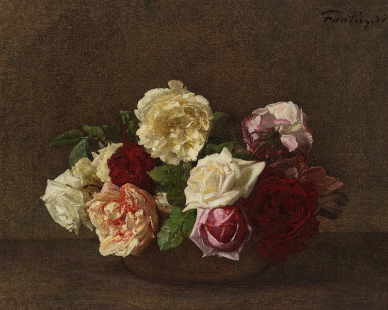 バラの花束を持つカップ - アンリ・ファンタン＝ラトゥール

Source:
Roses dans une coupe - Henri Fantin-Latour