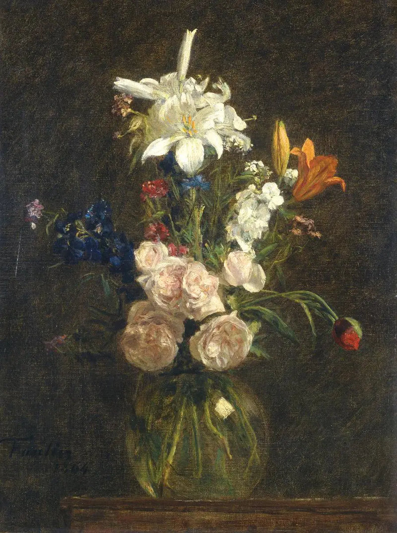 花瓶の中のバラとユリ - アンリ・ファンタン＝ラトゥール

Source:
Roses et lys dans un vase - Henri Fantin-Latour