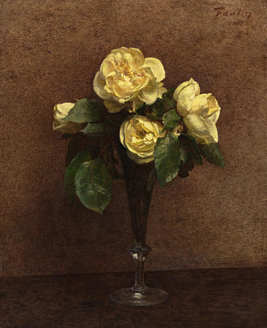 黄色いバラ、マレシャル・ニエ - アンリ・ファンタン＝ラトゥール

Source:
Roses jaunes, Maréchal Niel - Henri Fantin-Latour