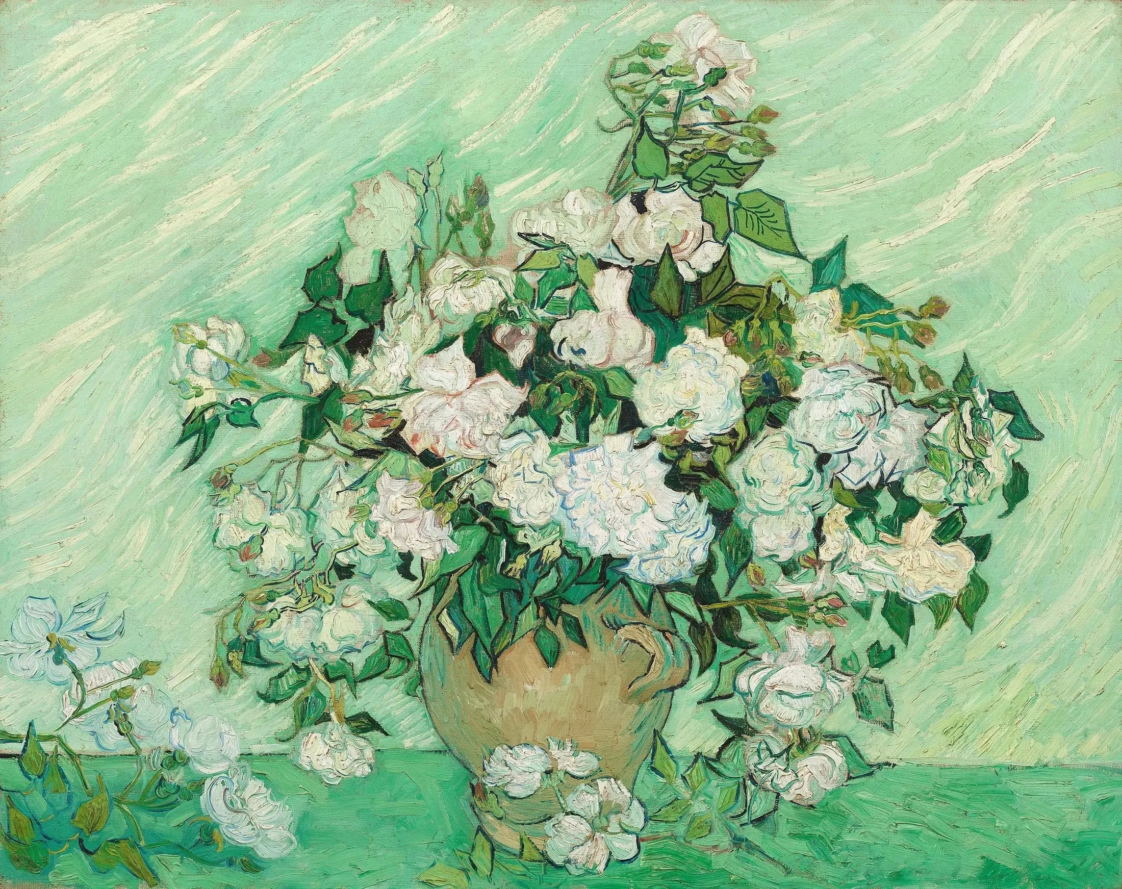 Roses - Vincent van Gogh image 1 reproduction de peinture à l’huile
