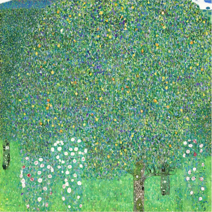 木の下のバラ - グスタフ・クリムト