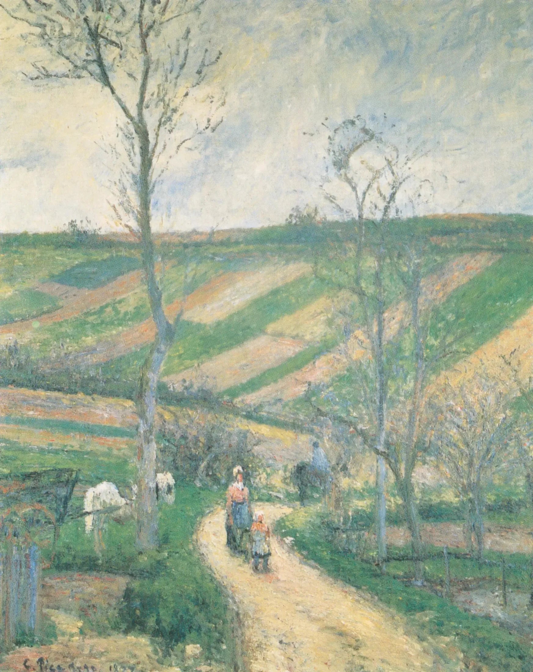 Route du Fond de L´Hermitage, Pontoise - Camille Pissarro image 1 tableau peint à l’huile sur toile