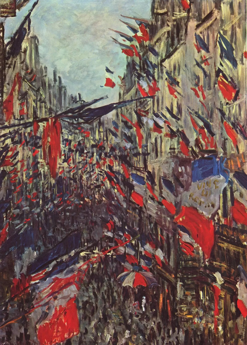 リュ・サン・ドニ、1878年6月30日の祭り - クロード・モネ