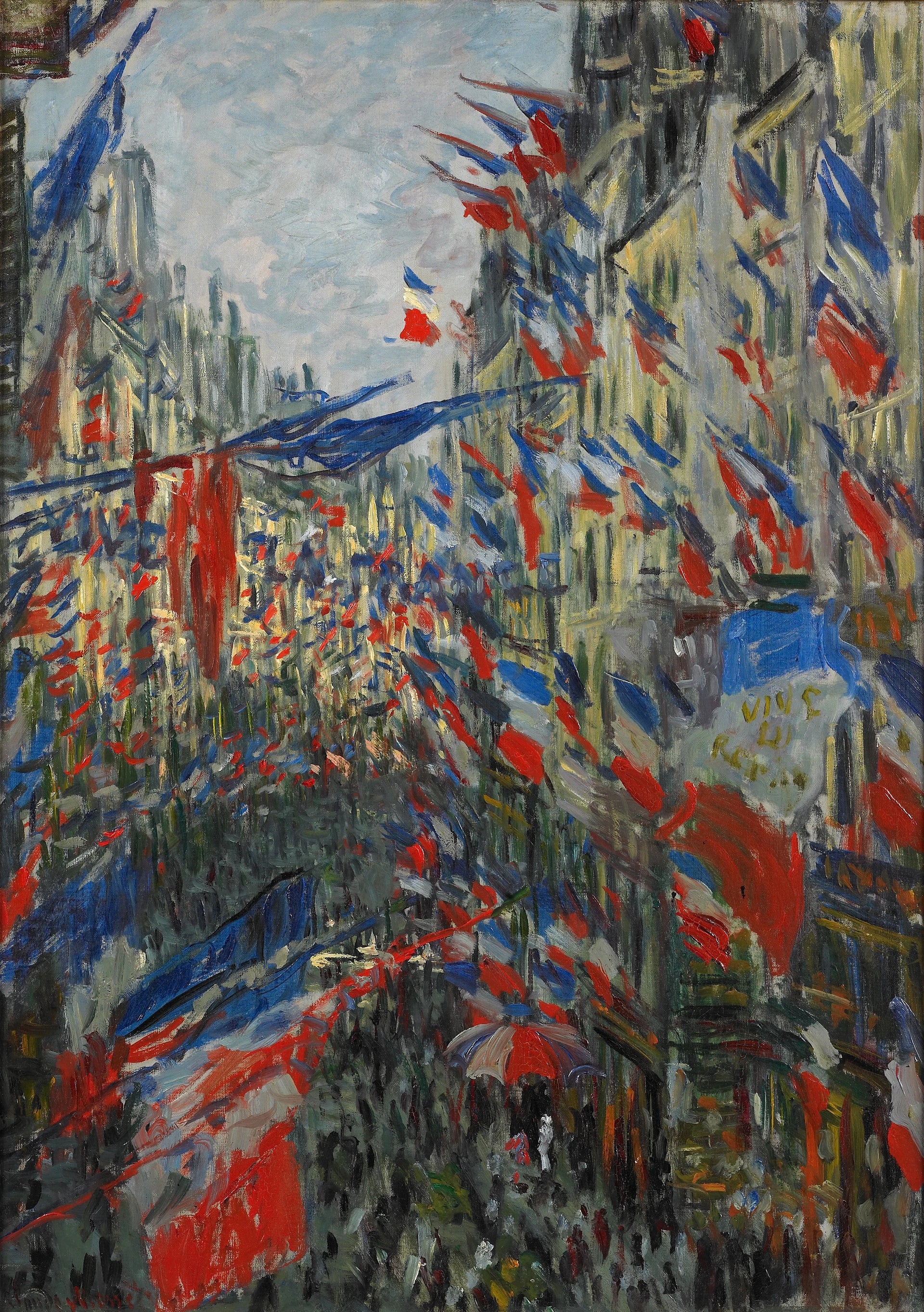 Rue Saint-Denis, fête du 30 juin 1878 W470 par Claude Monet, musée des Beaux-Arts de Rouen