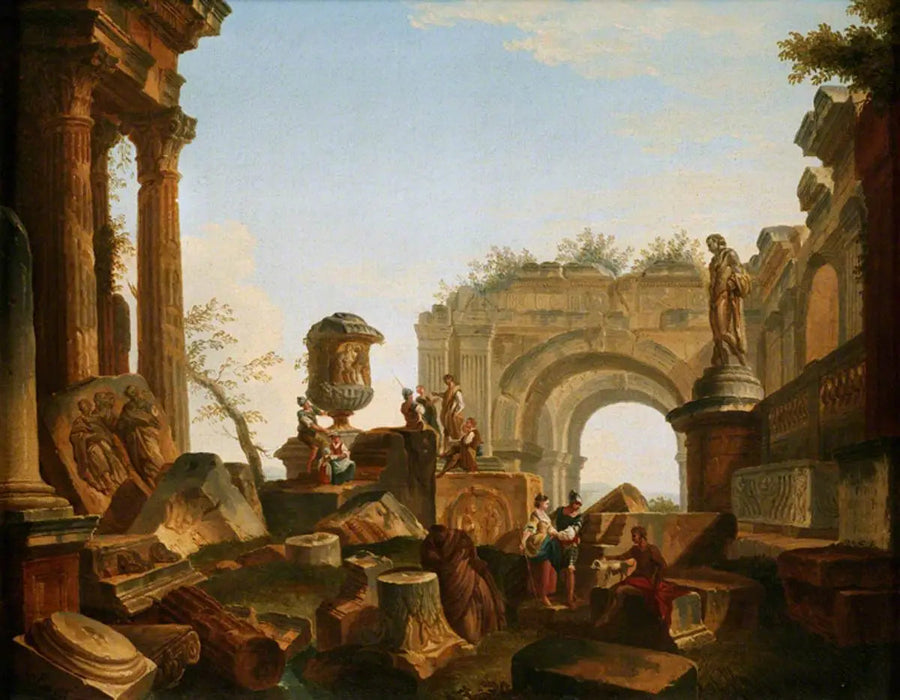 壊れた建物と壺とアーチ - ジョバンニ・パオロ・パニーニ

Source:
Ruines avec une urne et une arche - Giovanni Paolo Panini