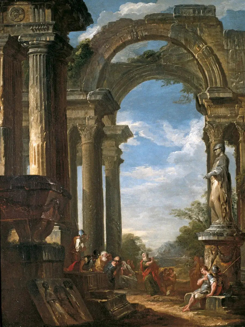 預言者を説教する寺院の廃墟 - ジョバンニ・パオロ・パニーニ

Source:
Ruines d'un temple avec un apôtre prêchant - Giovanni Paolo Panini
