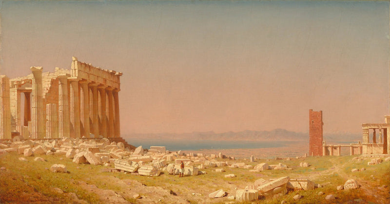 パルテノン神殿の遺跡 - サ Sanford Robinson Gifford