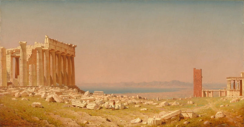 パルテノン神殿の遺跡 - サ Sanford Robinson Gifford