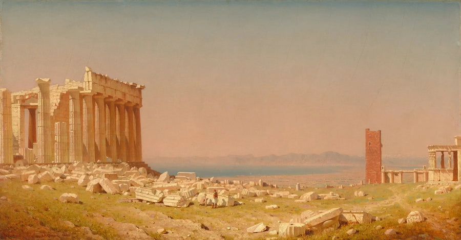 パルテノン神殿の遺跡 - サ Sanford Robinson Gifford