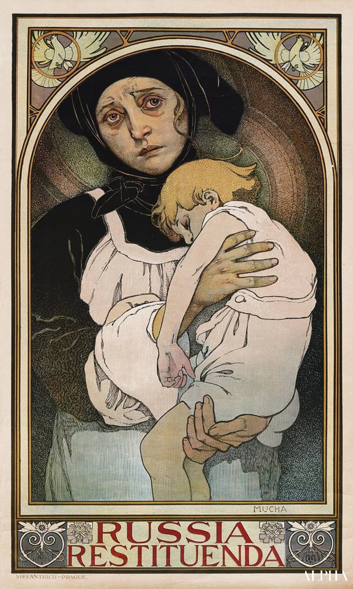 ロシア返還 - Mucha - 高級絵画および絵画の複製