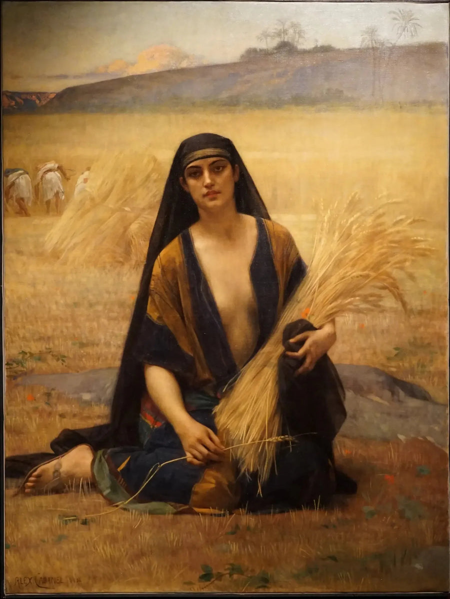ブドウ畑の中で葡萄を摘むルース・グランタン - アレクサンドル・カバネル

Source:
Ruth glanant dans les champs de Booz - Alexandre Cabanel