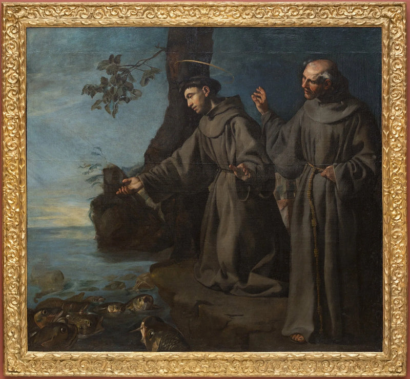 Saint Antoine prêchant aux poissons - Francisco de Herrera le Vieux