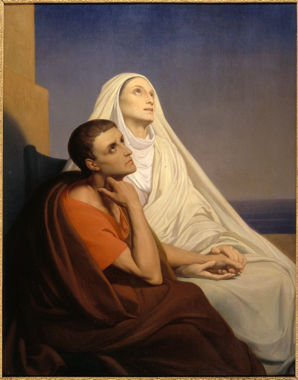 Saint Augustin et Sainte Monique - Ary Scheffer image 1 reproduction artisanale de tableau