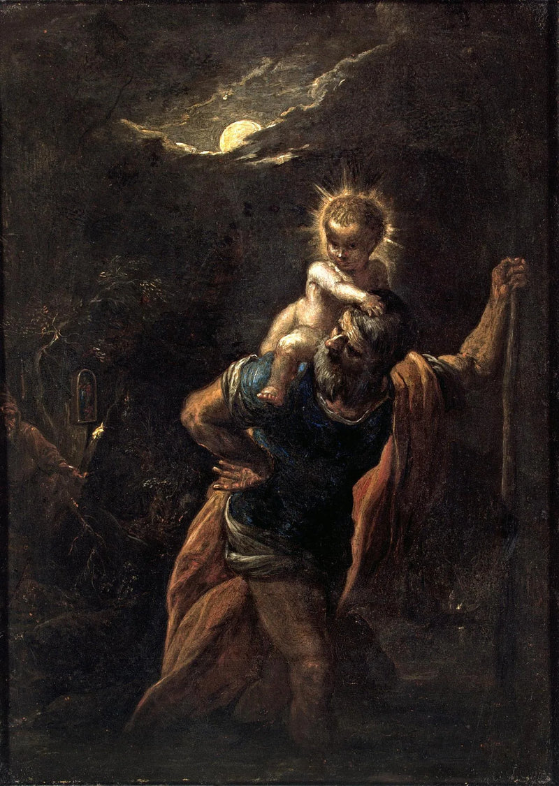 Saint Christophe - Adam Elsheimer